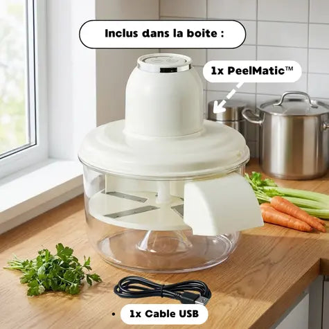 PeelMatic™ — Fini l'épluchage à la main. Pour toujours.